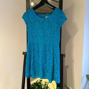 Urban Outfitters Coincidence & Chance Aqua Blue Lace Dress